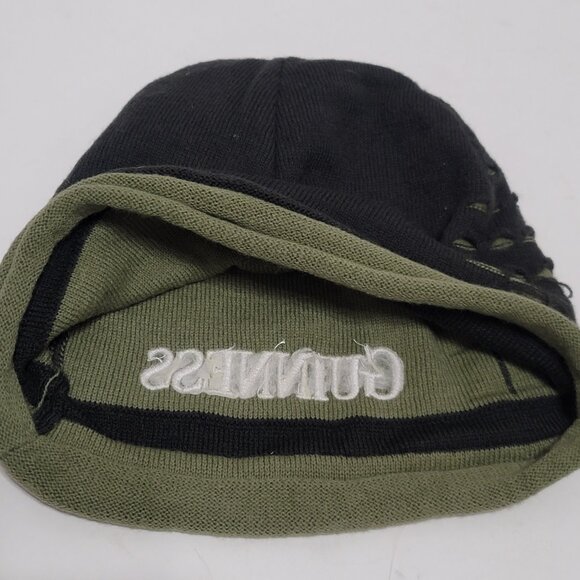 Guinness Beer & Bio Domes Hat Collab Beanie black/green Shredded Distressed OSFA - Picture 6 of 11
